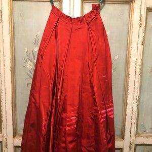 90s vintage Laura Ashley formal skirt, rich red-orange, size 4